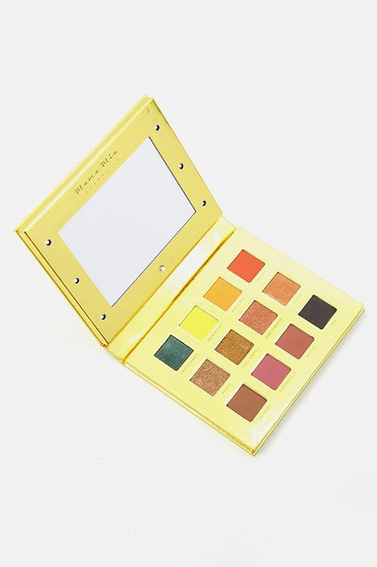 Mama Mia Pressed Pigment Eyeshadow Palette, 12 Color Shimmer Matte Eyeshadow Palette, Vegan and Cruelty-Free-Velvo Beauty