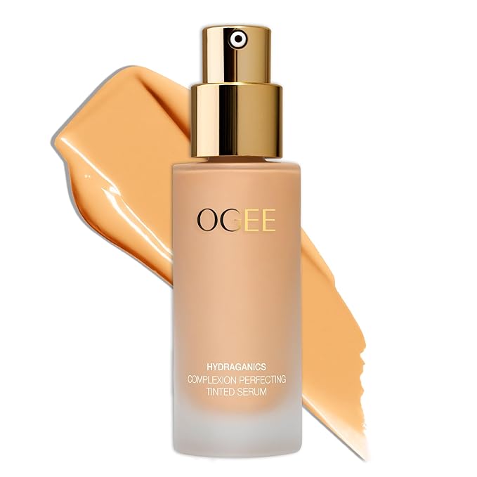 Ogee Complexion Perfecting Liquid Foundation - Lightweight Tinted Moisturizer For Face (Banyan 2.75W - Light Medium, Warm-Peach Undertones) - with Vitamin C & Jojoba Oil - Certified Organic-Velvo Beauty
