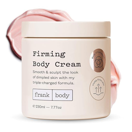 frank body Firming Body Cream | Caffeine & BODY 3 COMPLEX™ to Help Reduce the Look of Dimpled Skin & Stretch Marks | Vegan, Cruelty-Free, Hyper-Hydrating | 200ml-Velvo Beauty