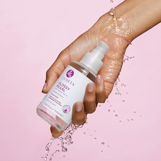 Luseta Glossy Pearl Shining Serum for Frizzy Hair Smoothing and Nourishing with Pearl Extract, Awakening Shine for Dull Hair - 3.38 oz-Velvo Beauty