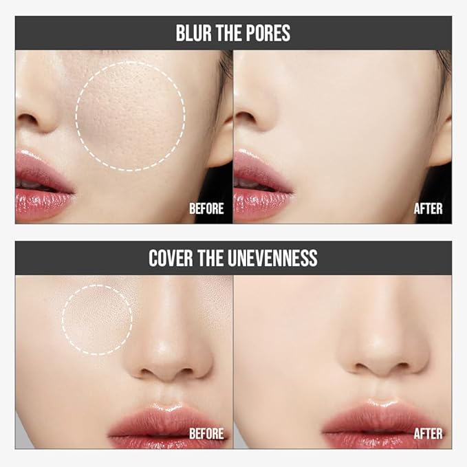 Finish Setting Pact - Blurs Pore & Fine Lines, Long-wearing, Matte Finish, Ideal for Oily Skin, Korean Makeup, 0.14 Oz. (01 White, 0.14 Oz.)-Velvo Beauty