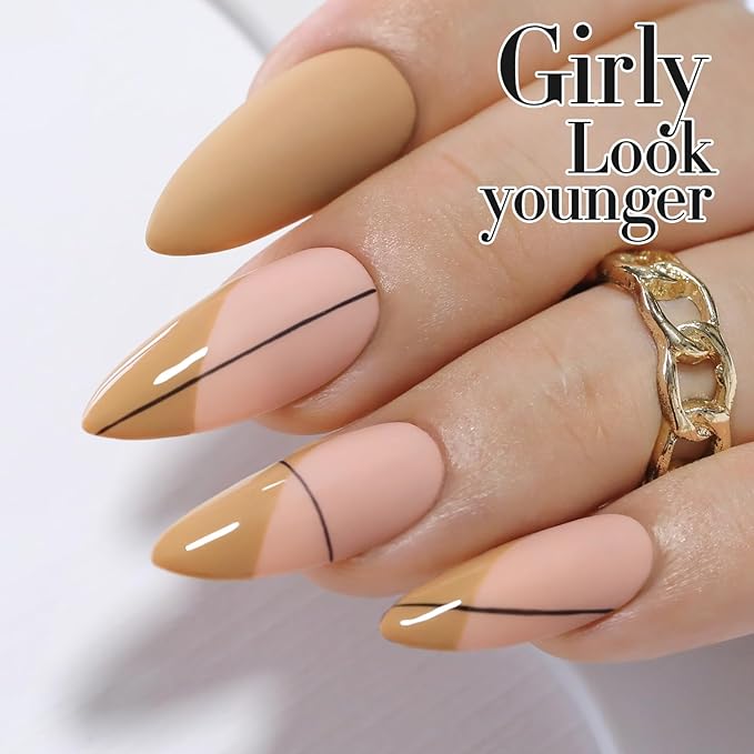 Double Rhythm 0.50 OZ Nude Gel Polish Same Color Same Bottle Sheer Pastel Neutral Natural Milky 15 ML Jelly UV Nail Art DIY at Home (Earth Beige-A1442)-Velvo Beauty