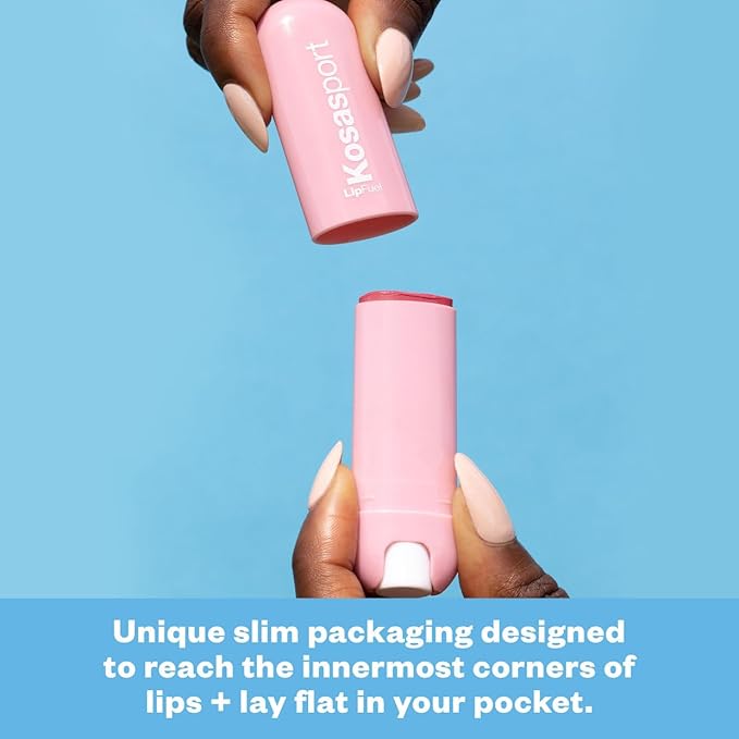 Kosas Lipfuel Hyaluronic Active Sport Lip Balm - Hydrates, Energizes and Protects - Natural Lip Treatment and Care (Rush)-Velvo Beauty