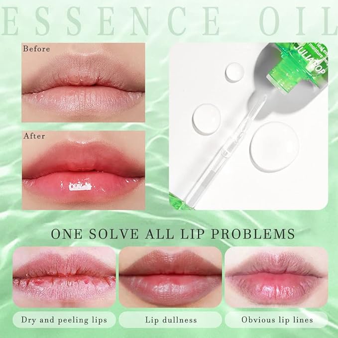 Lip Plumper Set, Natural Lip Plumper Moisturizing Aloe Vera Lip Gloss, Lip Plumper Gloss and Lip Care Serum, Beautiful Fuller, Hydrating & Reduce Fine Lines, Day and Night Ues Set-Velvo Beauty