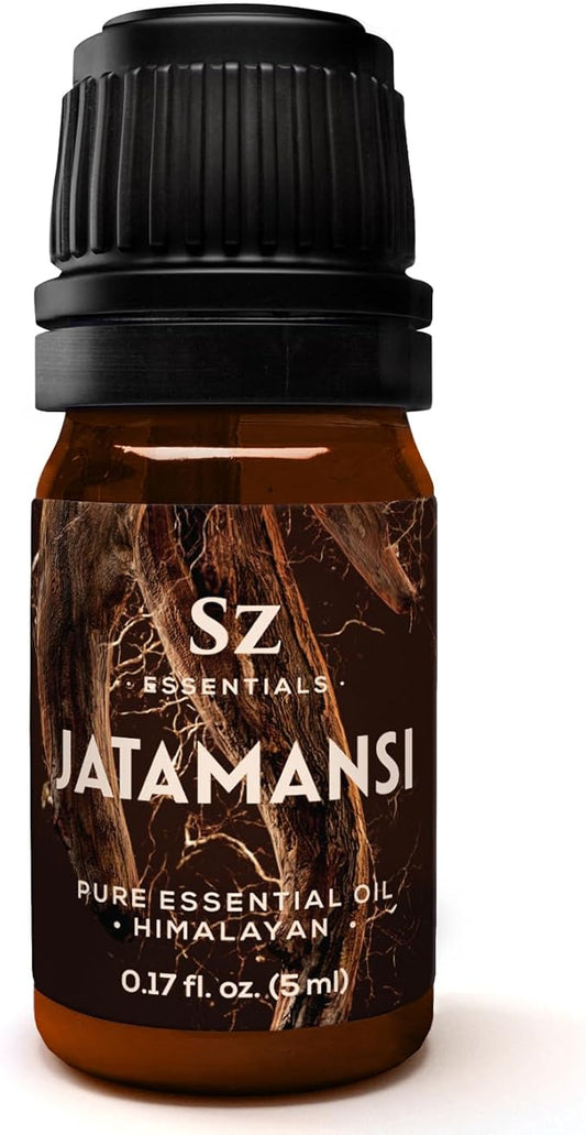Jatamansi Essential Oil aka Spikenard - 100% Pure & Undiluted - Extracted from Nardostachys Jatamansi - Strong & Powerful Scent with Earthy Overtones - Therapeutic Grade - 0.17oz-Velvo Beauty