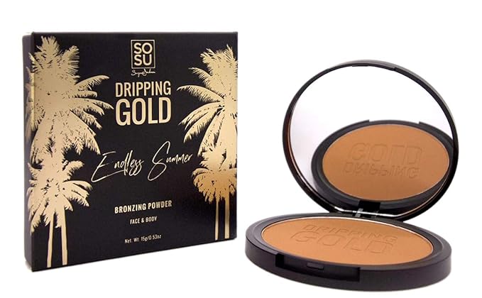 SOSU Endless Summer Matte Bronzing Powder! Face And Body Bronzer Powder! Highly Pigmented Compact Mini Bronzer! Suitable For Face & Body! Choose From Illuminating Or Matte! (Matte)-Velvo Beauty