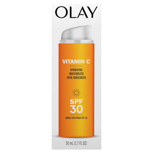Olay Vitamin C Hydrating moisturizer with sunscreen, SPF 30, 1.7 Oz-Velvo Beauty