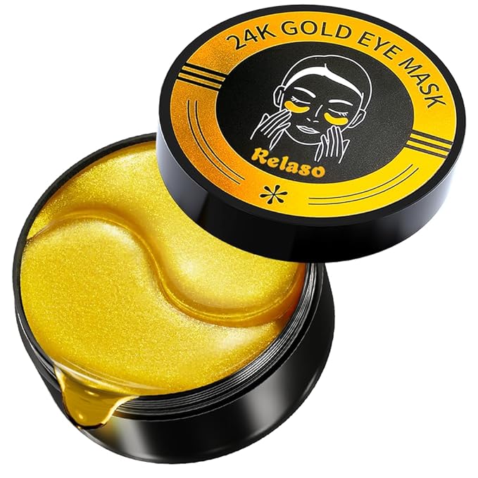Golden Glow Under Eye Patches for Puffy Eyes - 60Pcs Eye Gels Rejuvenating Treatment for Dark Circles, Puffiness, Refreshing,Revitalizing Looks Less Tired-Velvo Beauty