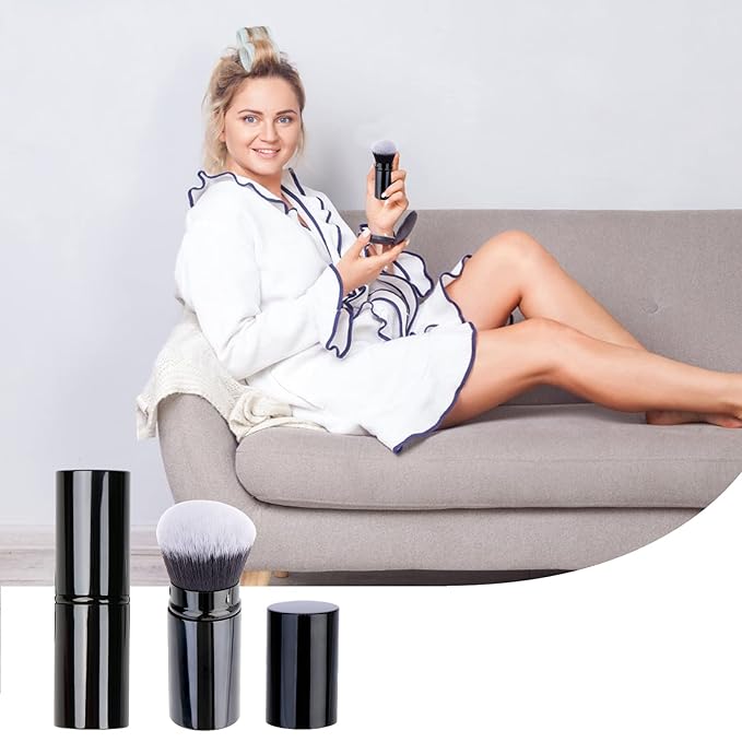 UNIMEIX Makeup Brush Sunscreen Applicator Retractable Kabuki Blush Brush Foundation Brush for Liquid Makeup, Bronzer, Cream or Powder-Velvo Beauty