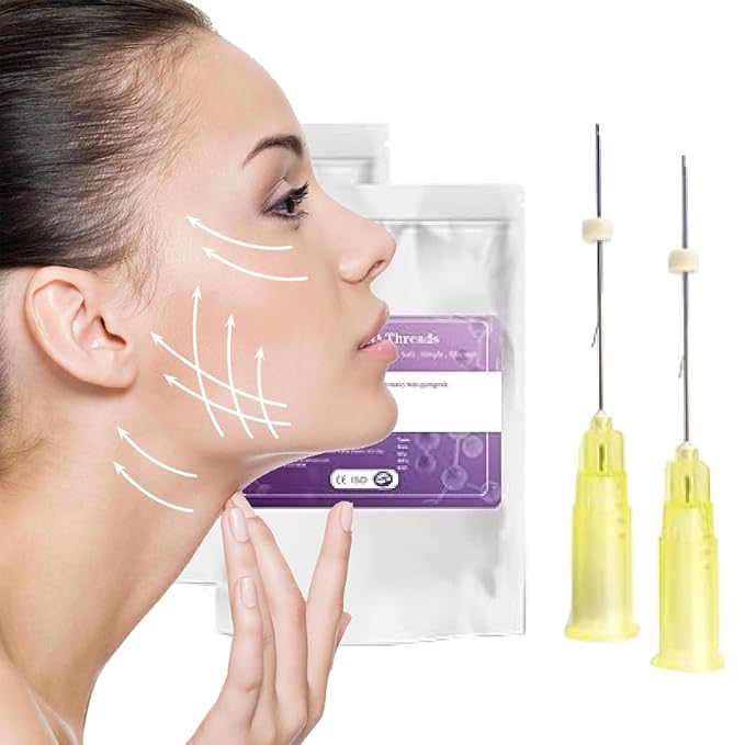 elves Pdo Threads for Eyes Lift Mono Type 30g38mm Pdo Lifting Thread for Fox Eye 40pcs Pdo Threads for Face Lift with Blunt Tips Smooting Eye Wrinkles Improves Skin's Firmness and Elasticity-Velvo Beauty