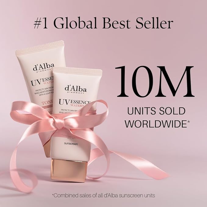 d'alba Piedmont Waterfull Tone-Up Sunscreen Serum BROAD SPECTRUM SPF 50 + Korean Sunscreen for Face, All Skin Tones, Sweat Proof Formula (1.69 fl.oz.)-Velvo Beauty