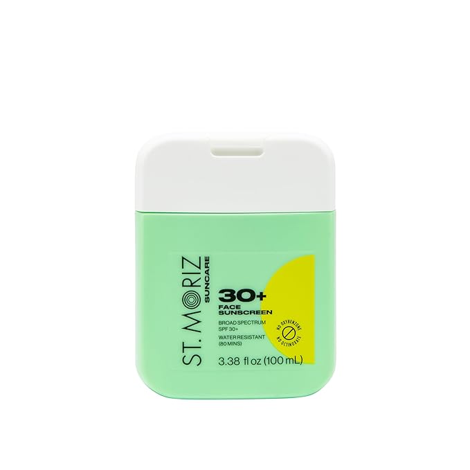 St Moriz Suncare SPF - Sunscreen - Broad Spectrum Protection Water Resistant Sunscreen Moisturizing Lotion + Vitamin E - Oxybenzone & Octinoxate Free - Vegan - Face, 30, Sun Protection Factor (SPF)-Velvo Beauty
