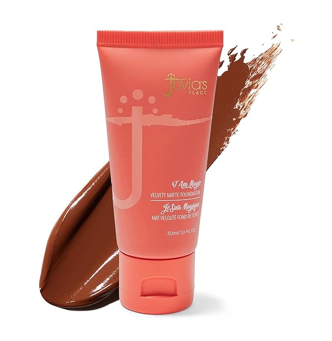 Juvia's Place I Am Magic Velvety Matte Liquid Foundation 220 - Dakar - Deep Dark w/Warm Undertone, Makeup Foundation Full Coverage, Lightweight, Long Wear, Velvety Matte Finish-Velvo Beauty