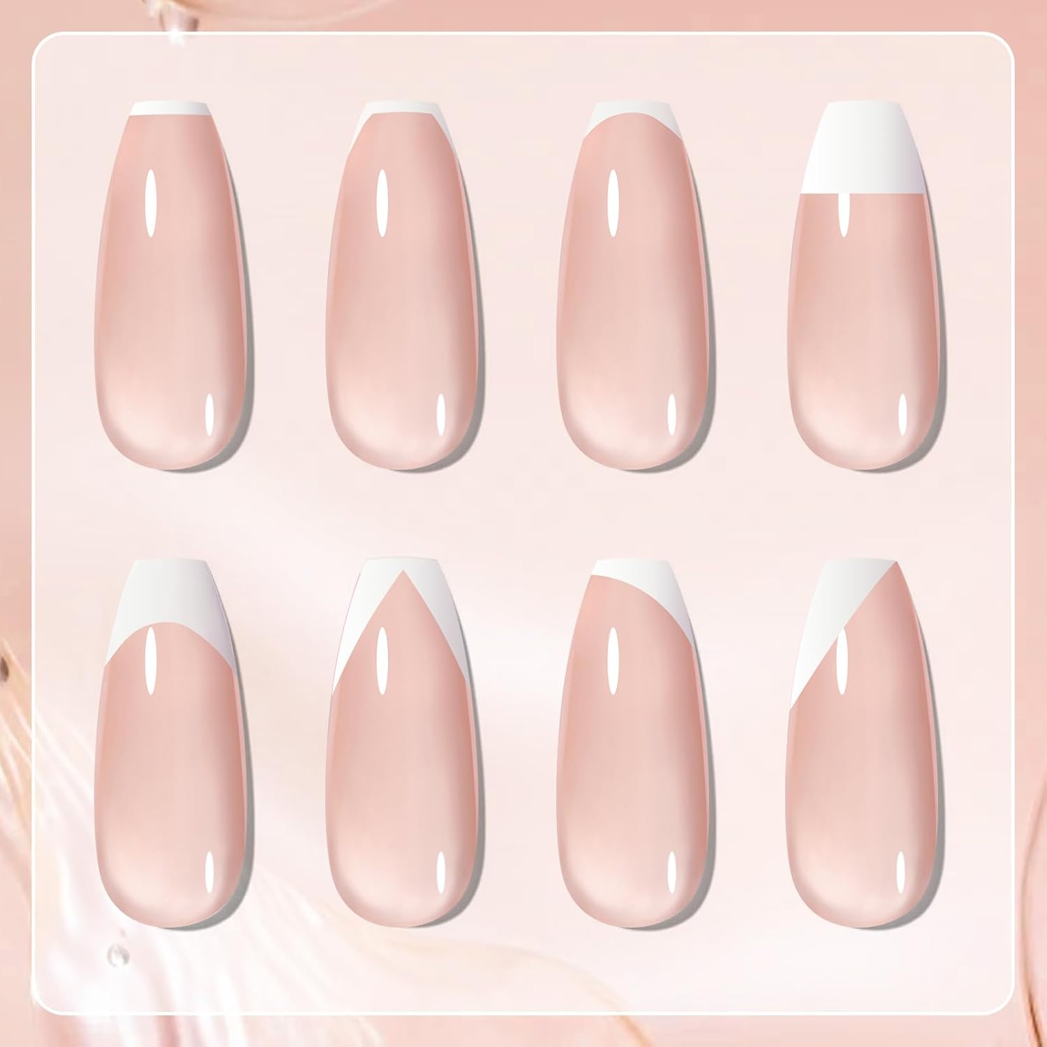 Born Pretty French Manicure Kit, Nail Stamper and 2Pcs Gel Nail Polish, Include Jelly Nude White Colors for French Tip DIY Salon, U V Light Cure-Velvo Beauty