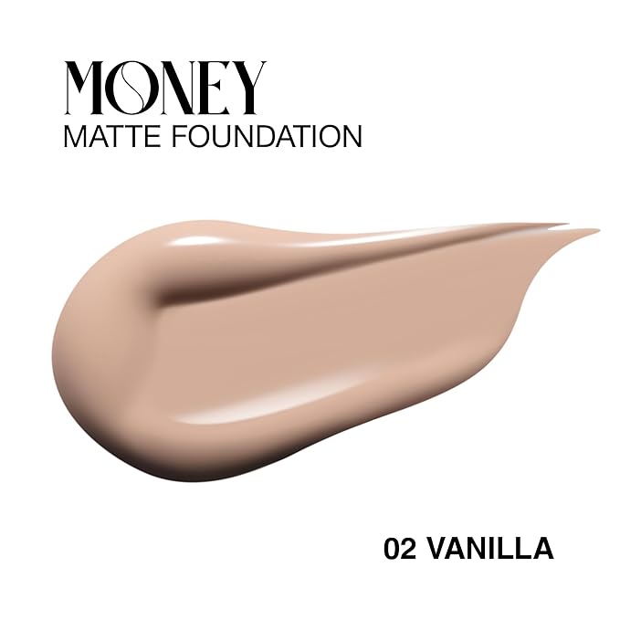 Matte Foundation Money - Long-Lasting Makeup Foundation with Flawless & Buildable Coverage - Liquid Foundation for All Skin Types (Vanilla)-Velvo Beauty