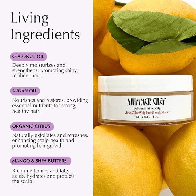 Citrus Cider Whip Hair Plaster | Vitamin C Infusion for Radiant Hair | Fruit Butters, Orange Peel Serum, Argan & Coconut Oils | Transform Damaged Hair Into Silky Mane-Velvo Beauty