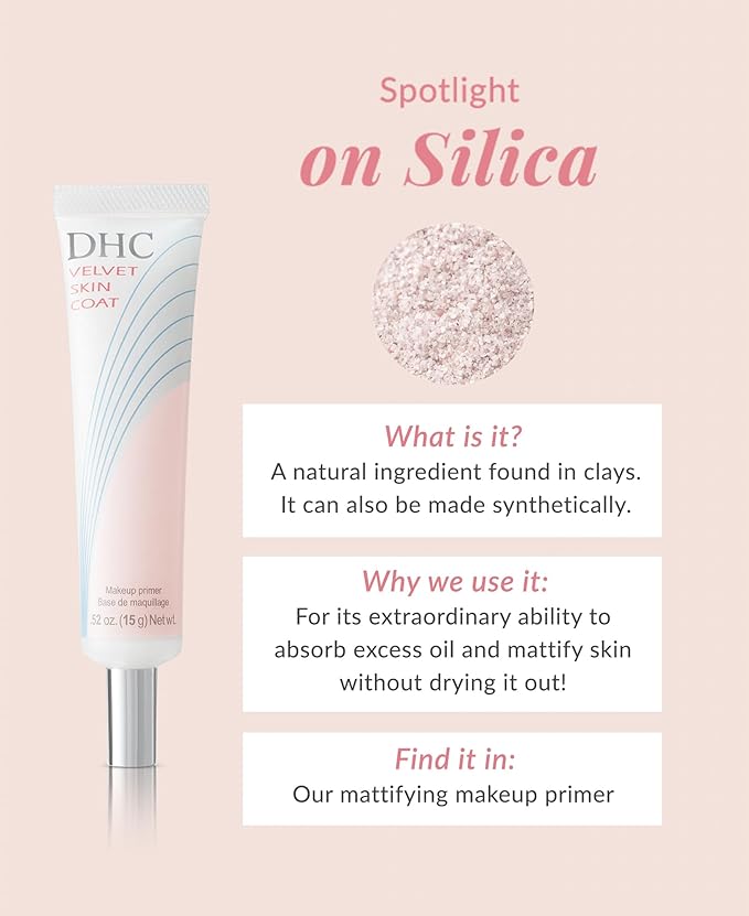 DHC Velvet Skin Coat, Mattifying Makeup Primer, Powder-Gel Formula, Minimizes look of pores, fine lines, and Imperfections, All skin types, Fragrance and Colorant Free, 0.52 oz. Net wt-Velvo Beauty