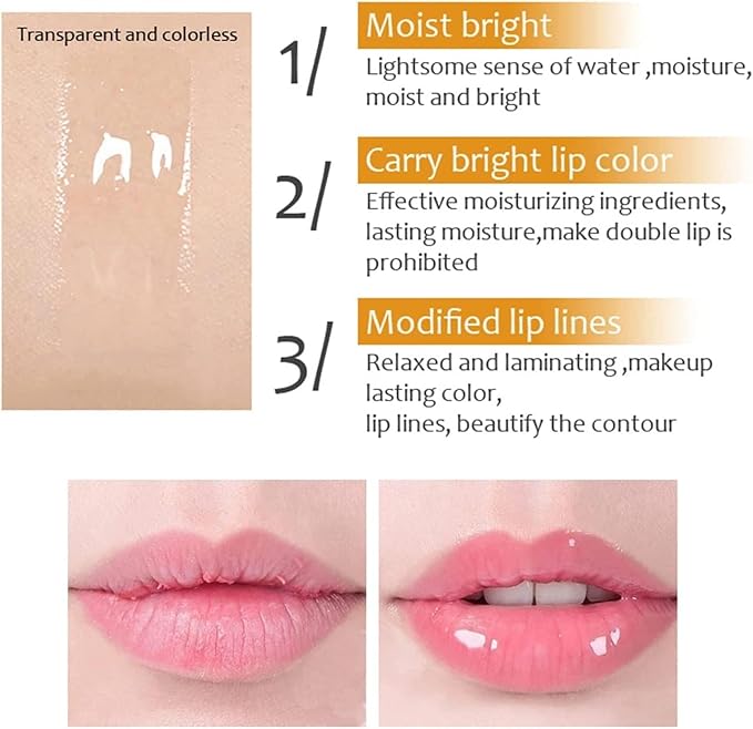 Vitamin E Lip Plumping Serum, Lip Hyaluronic Lip Plumper, Lip Plumping Serum Instant Lip Balm for Moisturize, Eliminate Dryness Wrinkles Enhances Plump Gloss (2PC)-Velvo Beauty