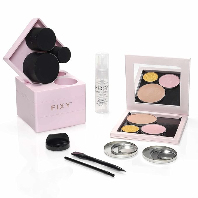 FIXY Makeup Repair Kit - Repressing tool for Eyeshadows, Blush & Highlighter or Depot | Organize Makeup Pans in Makeup Palette with Mirror | Makeup Artist Must Haves-Velvo Beauty