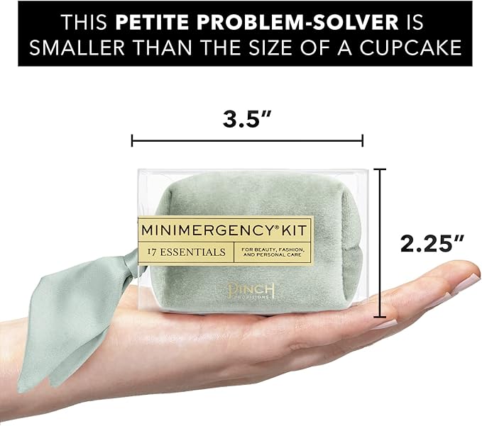 Pinch Provisions Velvet Minimergency Kit, for Her, Includes 17 Must-Have Emergency Essential Items, Compact, Multi-Functional Pouch, Gift for Parties and Birthdays-Velvo Beauty