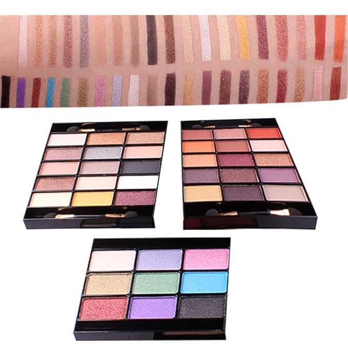 Professional 39 Colors Eyeshadow Palette All-in-one Cosmetic Makeup Gift Set including Matte Shimmer Highly Pigmented Eye Shadows, Blush, Pressed Powder and Lipstick-Velvo Beauty
