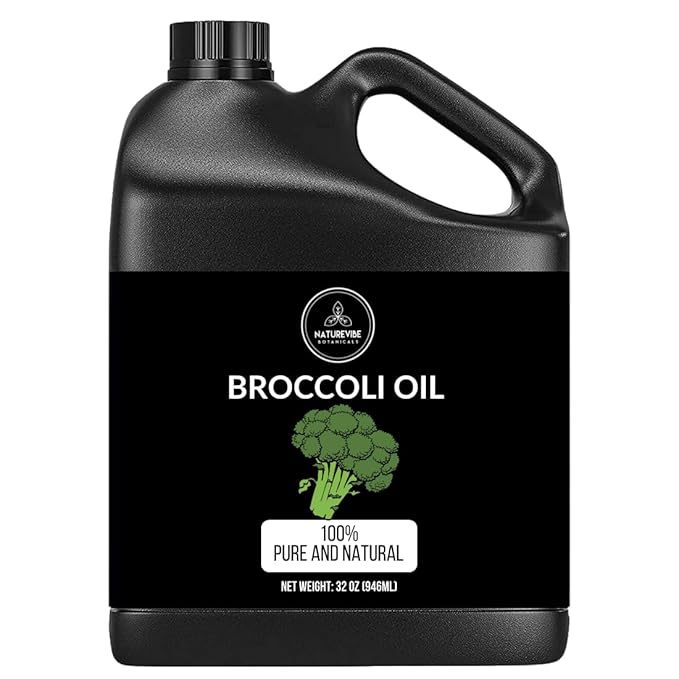 Naturevibe Botanicals Broccoli Oil 32 Ounces | 100% Pure and Natural | Great for Skin Care and Hair Care-Velvo Beauty