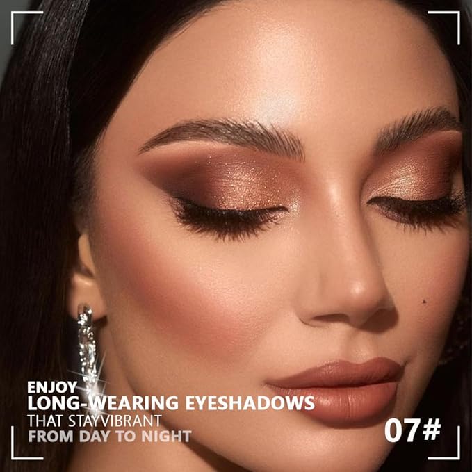 4 Colors Light Beige Gray Brown Black Eye Shadow Powder Palette Makeup, Neutral Matte Shimmer Cream Quads Eyeshadow Palette for Women Highly Pigmented Waterproof, paleta de sombras de ojos, Vegan, 07-Velvo Beauty