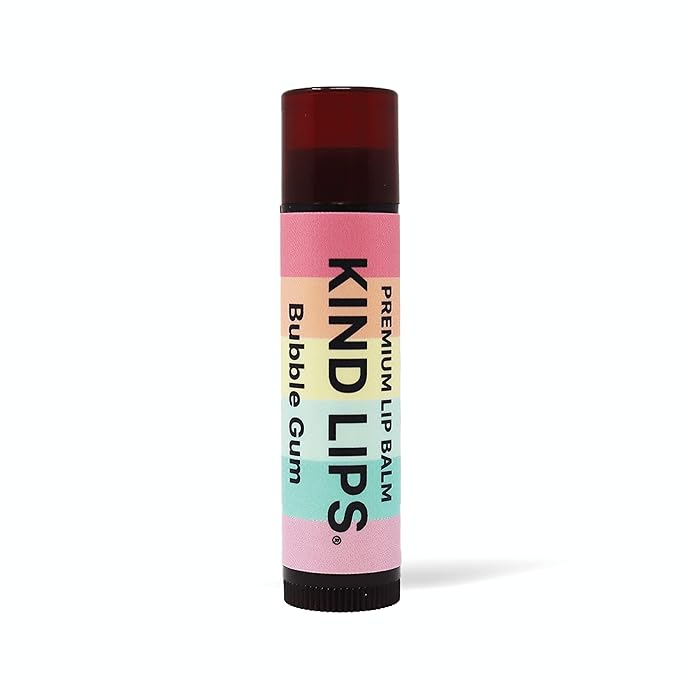Kind Lips Lip Balm - Nourishing Organic Lip Care for Silky Smooth and Cracked Lips - BubbleGum Flavor Chap Stick and Lip Moisturizer - 100% Natural Ingredients - 0.15oz (Pack of 1)-Velvo Beauty