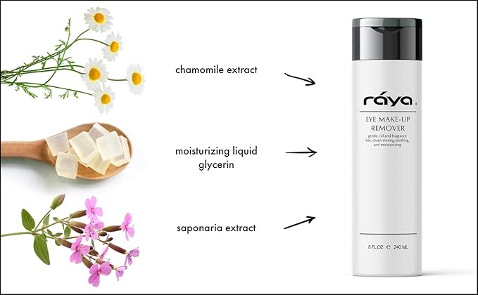 Raya Eye Make-Up Remover 8 oz (105) | Oil-Free, Make-Up Removing Cleansing Fluid | Gently Removes Non-Water-Proof Mascara | Great For Sensitive Skin-Velvo Beauty