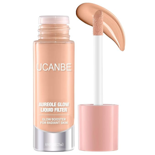 UCANBE Halo Glow Liquid Filter, Face Complexion Booster For Radiant Skin All Day Longwear, Soft-Focus Look Sodium Hyaluronate Vegan & Cruelty-Free - 0.91OZ Light Fair-Velvo Beauty