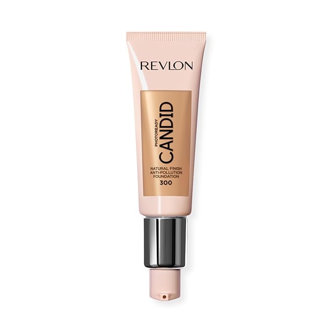Revlon PhotoReady Candid Natural Finish Foundation with Anti-Pollution, Antioxidant, Anti-Blue Light Ingredients, Fluid 300 Dune, 0.75 Fl Oz-Velvo Beauty