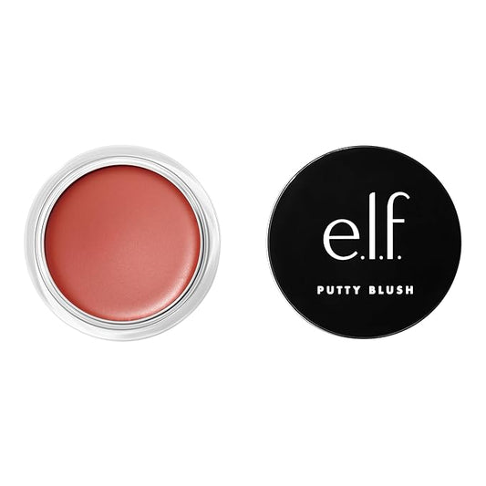 e.l.f. Putty Blush, Creamy & High-Pigment Formula For A Natural Glow, Delivers A Semi-Matte & Powder Finish, Vegan & Cruelty-Free, Bali-Velvo Beauty