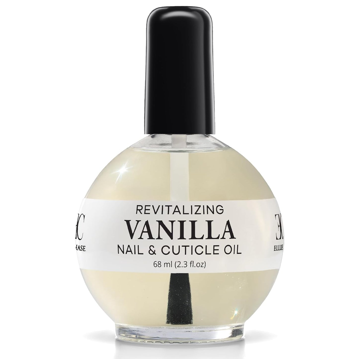 Ellie Chase Moisturizing Cuticle & Nail Care Oil 2.3 Fl Oz - Vanilla Scented – Infused with Jojoba Oil, Aloe, Vitamin E – Nail & Cuticle Hydration, Repair, Moisturizer, Strengthener, Growth-Velvo Beauty