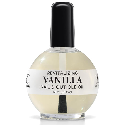 Ellie Chase Moisturizing Cuticle & Nail Care Oil 2.3 Fl Oz - Vanilla Scented – Infused with Jojoba Oil, Aloe, Vitamin E – Nail & Cuticle Hydration, Repair, Moisturizer, Strengthener, Growth-Velvo Beauty