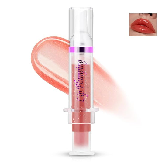 Lip Plumper Booster,Plumping Lip Gloss Spicy Lifter Shimmer Oil Hydrating High-Shine Volumizes Fuller Lip Glass Mirror Glaze Plump and Pout Lip Plumper Nourishing for Women Girls Makeup#2-Velvo Beauty