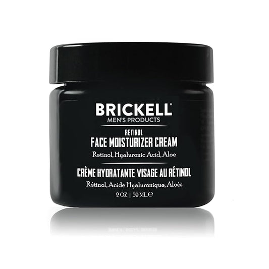 Brickell Men's Retinol Face Moisturizer Cream For Men, Natural & Organic, Anti-Wrinkle Face Night Cream with Retinol & Hyaluronic Acid To Reduce Fine Lines and Even Skin Tone, Fragrance-Free, 2 Ounce-Velvo Beauty