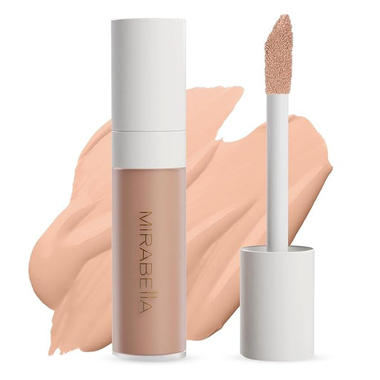Mirabella Invincible For All Perfecting Under Eye Concealer Full Coverage - Hydrating Makeup Concealer for Dark Circles, Fine Lines & Wrinkles w/Hyaluronic Acid - Light L100-Velvo Beauty