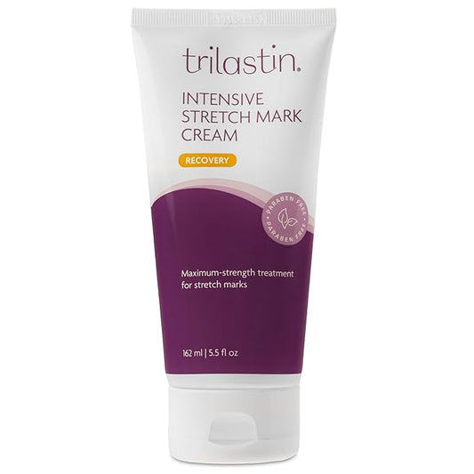 TriLASTIN-SR Intensive Stretch Mark Cream (5.5 oz.) for Pregnancy, Scar Cream and Moisturizing Lotion, Cocoa Butter, Scar Treatment, Hypoallergenic and Paraben-Free-Velvo Beauty
