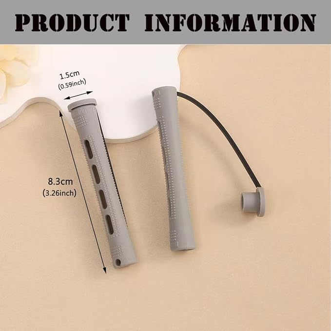 Perm Rods Set for Short Natural Hair 40pcs Gray Plastic Cold Wave Rods Hair Curling Rollers with Steel Pintail Comb Rat Tail DIY Hairdressing Tools（40pcs Gray）-Velvo Beauty
