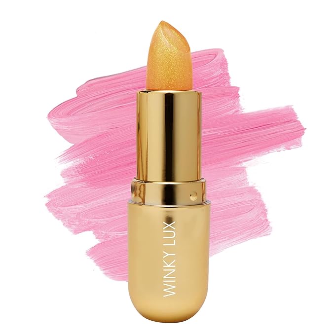Winky Lux Citrine Balm, pH Lip Balm, Color Changing Lipstick and Tinted Lip Balm, Vegan & Cruelty Free Lip Balm, Hydrate & Plump, Sheer Pink Lipstick, Citrine-Velvo Beauty