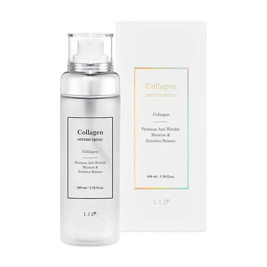 LIZK Collagen Serum Spray for Face 100ml (3.38 fl.oz) Glass Skin,easy to use, sparying at last step in skincare,body care, moisture mist, korea cosmetics-Velvo Beauty