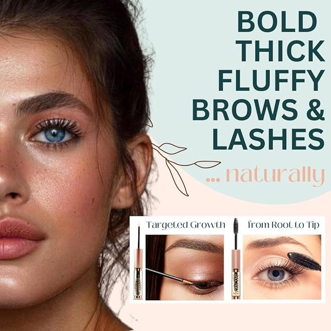 Organic Castor Oil Lash Serum for Hair Growth, 100% Pure Eyebrow Eyelash Growth Serum, Cold Pressed Hexane Free (2oz Glass Bottle + FILLED Mascara Tube)-Velvo Beauty