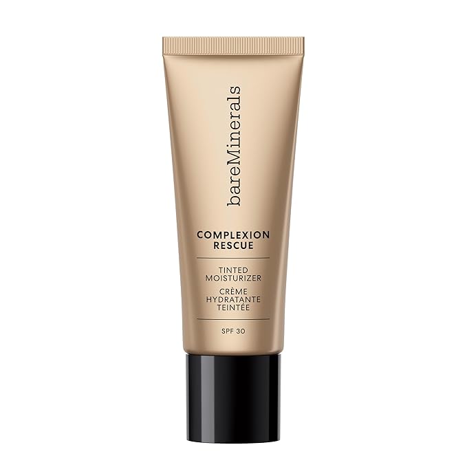 bareMinerals Complexion Rescue Tinted Moisturizer for Face with SPF 30 + Hyaluronic Acid, Hydrating Tinted Mineral Sunscreen for Face, Skin Tint, Vegan (Mahogany 11.5)-Velvo Beauty