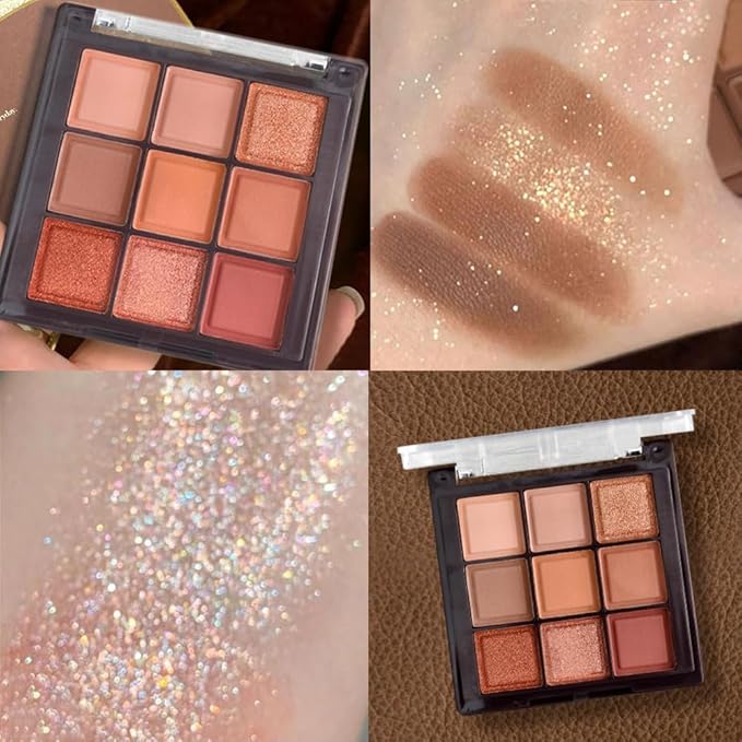 K'APEINE Eyeshadow Palette 9-Colors Nude Eye Shadow Palette Natural Brown Eyeshadows Palette Makeup Cool-Toned Highly Pigmented Eyeshadow for Eyes Long Lasting Naturing-Looking-Velvo Beauty