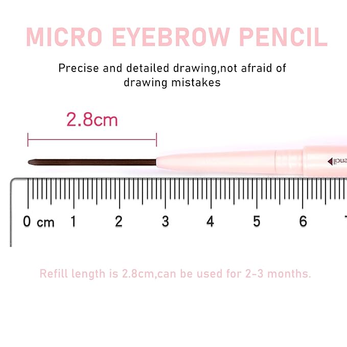 Eyebrow Pencil Dark Brown,Eyebrow Pencils for Women,Micro Brow Pencil Waterproof Smudgeproof,Ultra-Precise Tip Long-Lasting Brow Pencils for Natural Eye Brows,Built-In Spoolie Brush,03 Dark Brown.-Velvo Beauty