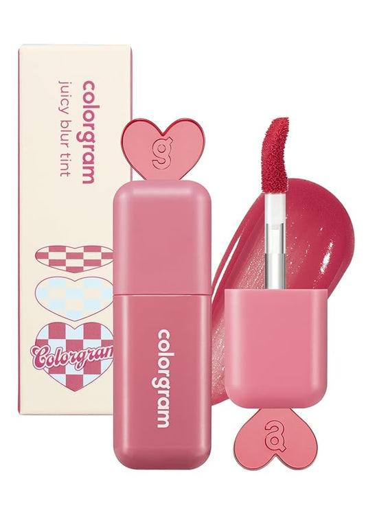 COLORGRAM Juicy Blur Tint 02 Guava Bolt | Daily Semi-Matte, Semi-Glossy, Long-Lasting Lip Stain, Moisturizing, Buildable & Blendable, highly Pigmented (0.12 Fl. Oz.)-Velvo Beauty