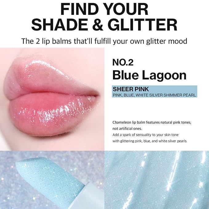 [UNLEASHIA] Glacier Vegan Lip Balm (NO.2 BLUE LAGOON)-Velvo Beauty