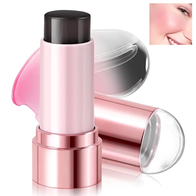 Color Changing Blush Stick for Cheek Lip, Black to Pink Jelly Clear Blush PH Temperature Change Magic Cream Blush Tinted, Lightweight Long Lasting Dewy Natural Glow Makeup for All Skin Tones-Velvo Beauty
