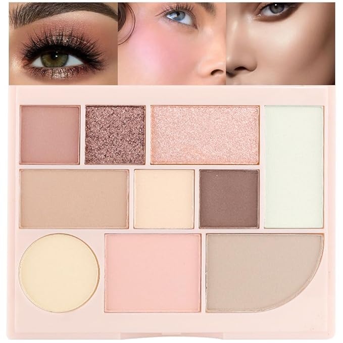 Shimmer Matte Eyeshadow Palette.Longwearing Highly Pigmented Natural Beige Gold Glitter Powder Palet.Matt Shiny Eye Makeup paleta de sombras.02#-Velvo Beauty