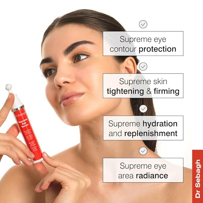 Dr Sebagh® Suprême Under Eye Tightening Serum [ADVANCED ROLL-ON FORMULA] - Under Eye Dark Circle, Puffiness, Fine Lines & Eye Bags Remover - Eye Serum Anti-Aging Wrinkles - Eye Treatment (0.51 fl Oz)-Velvo Beauty
